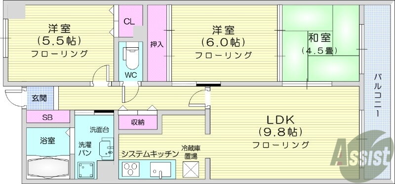 宮城県仙台市泉区八乙女３ 黒松駅 3LDK マンション 賃貸物件詳細