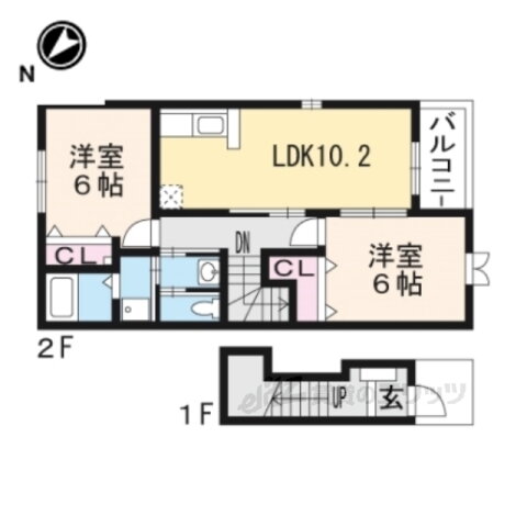 滋賀県甲賀市水口町南林口 水口城南駅 2LDK アパート 賃貸物件詳細