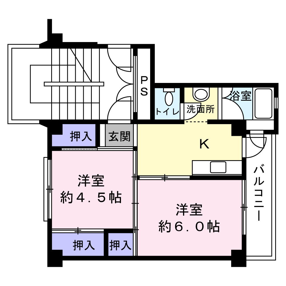 宮城県柴田郡大河原町字緑町 大河原駅 2K マンション 賃貸物件詳細