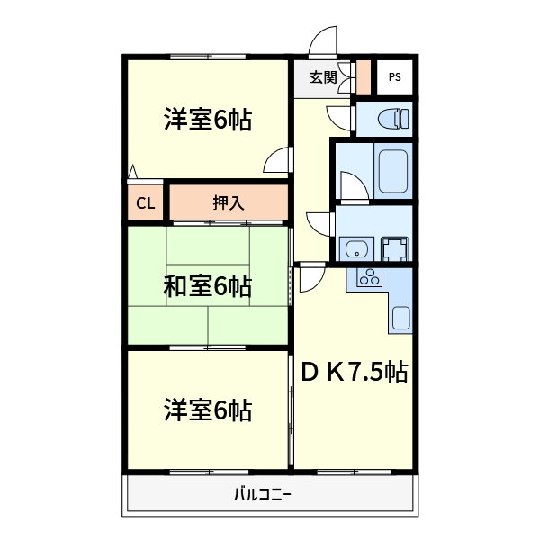 大阪府高槻市西真上２ 高槻駅 3DK マンション 賃貸物件詳細
