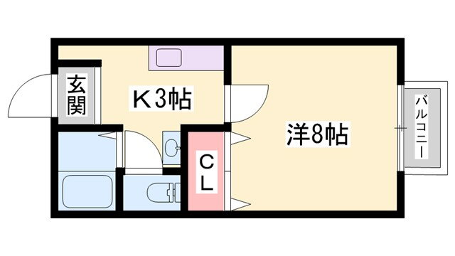 兵庫県加西市北条町横尾 北条町駅 1K アパート 賃貸物件詳細