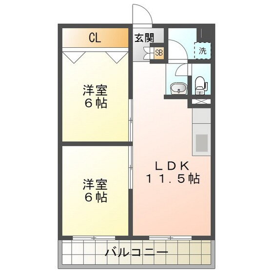 三昌ビル 6階 2LDK 賃貸物件詳細