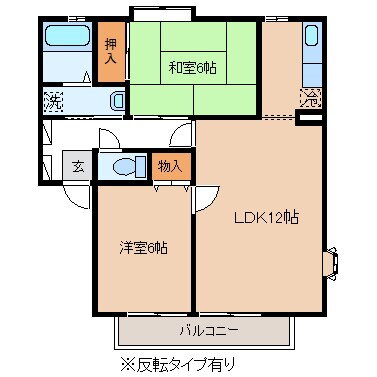 サンビレッジ林檎　Ａ 1階 2LDK 賃貸物件詳細