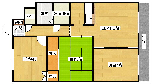 広島県広島市安佐南区川内６ 七軒茶屋駅 3LDK マンション 賃貸物件詳細