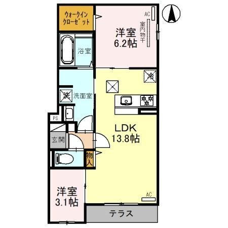 Ｃｌａｓｈｉｓｔ平野西Ｗｅｓｔ 1階 2LDK 賃貸物件詳細