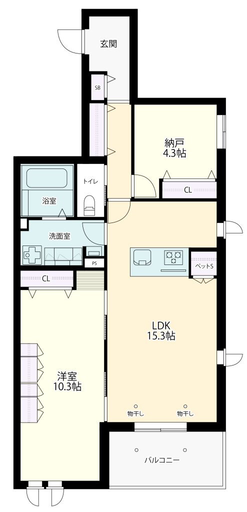 東京都府中市四谷１ 中河原駅 2SLDK マンション 賃貸物件詳細