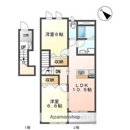 鳥取県境港市清水町 境港駅 2LDK アパート 賃貸物件詳細
