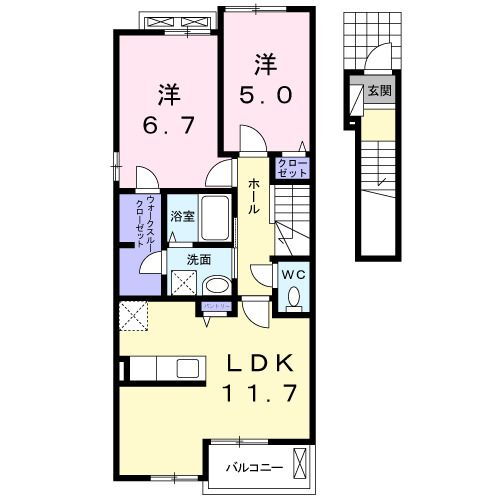 千葉県八千代市上高野 志津駅 2LDK アパート 賃貸物件詳細