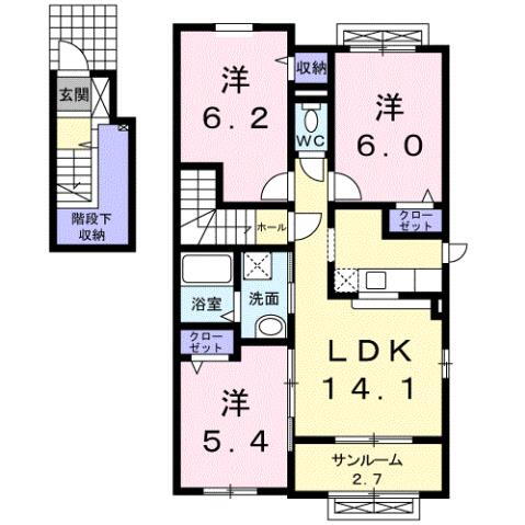 富山県富山市新庄町４ 東新庄駅 3LDK アパート 賃貸物件詳細