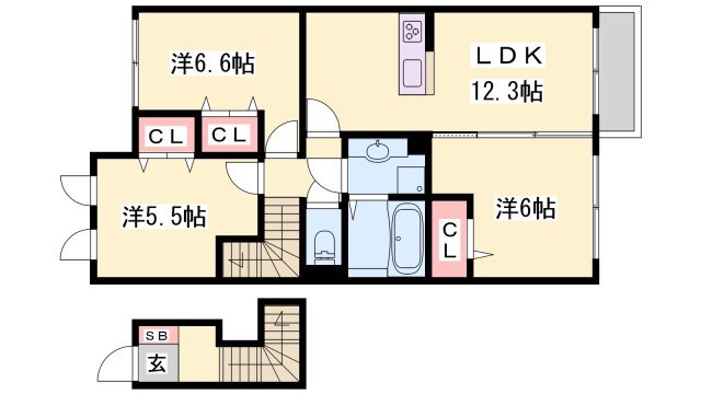 兵庫県姫路市大津区長松 平松駅 3LDK アパート 賃貸物件詳細
