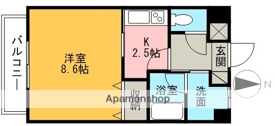 愛媛県松山市小坂１ 1K マンション 賃貸物件詳細