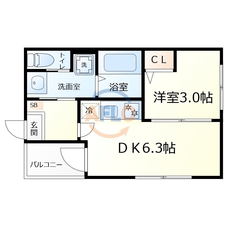 大阪府大阪市生野区中川東２ 北巽駅 1DK アパート 賃貸物件詳細