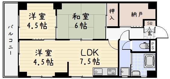 福岡県北九州市小倉北区大門２ 西小倉駅 3SDK マンション 賃貸物件詳細
