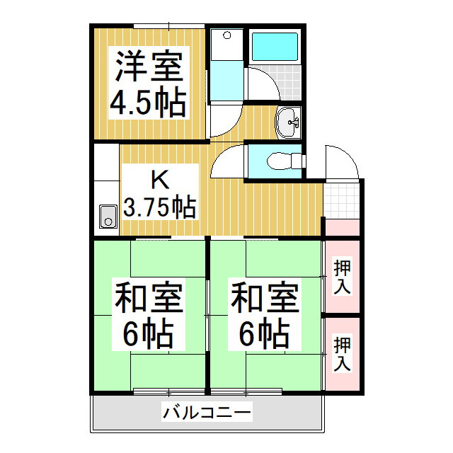 小桜ハイム 1階 3K 賃貸物件詳細