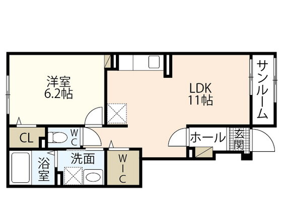 広島県広島市安芸区畑賀３ 安芸中野駅 1LDK アパート 賃貸物件詳細