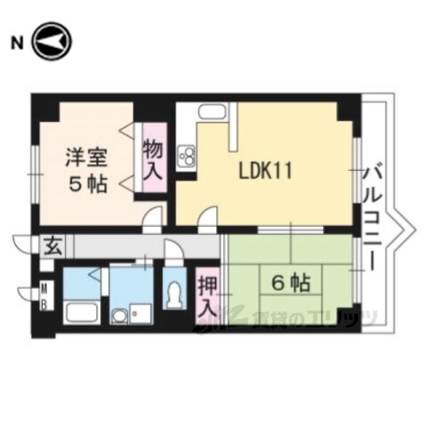 京都府京都市南区吉祥院西ノ庄東屋敷町 西大路駅 2LDK マンション 賃貸物件詳細