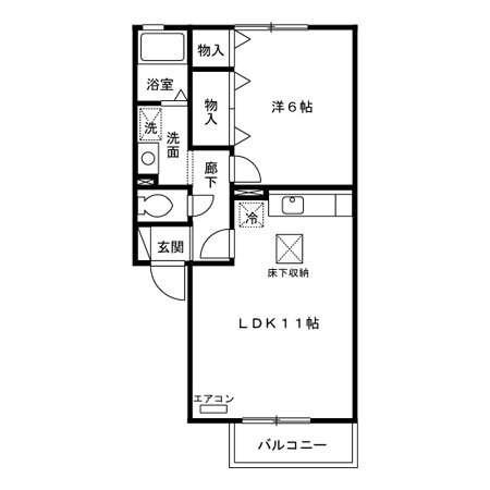 リビングタウン旭　Ｃ 1階 1LDK 賃貸物件詳細