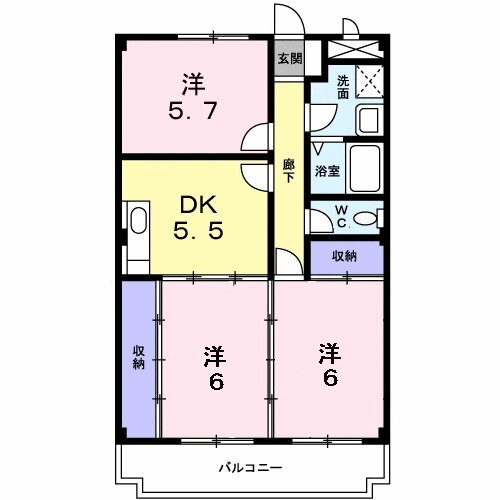 兵庫県明石市大久保町大窪 大久保駅 3DK マンション 賃貸物件詳細