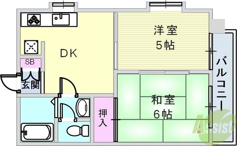 兵庫県神戸市兵庫区本町１ 兵庫駅 2DK マンション 賃貸物件詳細