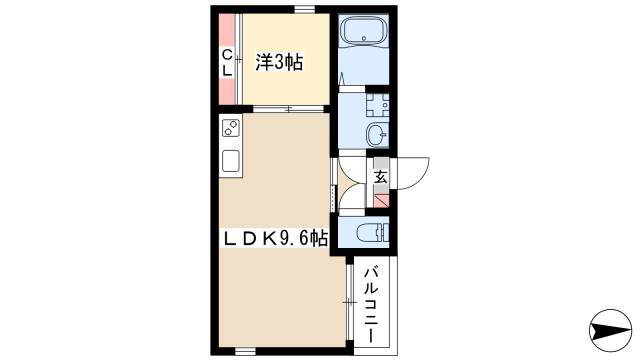 愛知県名古屋市西区名西１ 浅間町駅 1LDK アパート 賃貸物件詳細