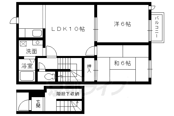 京都府向日市寺戸町乾垣内 東向日駅 2LDK アパート 賃貸物件詳細