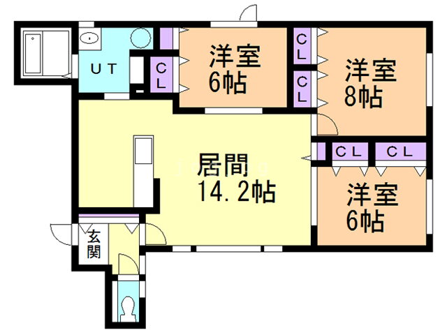 北海道旭川市豊岡十四条７ 3LDK アパート 賃貸物件詳細