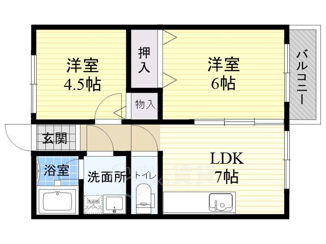 大阪府池田市畑１ 池田駅 2DK アパート 賃貸物件詳細