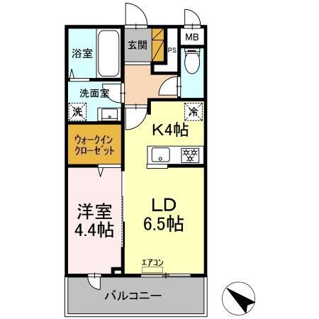 ＡＧＲＥＶＥ 6階 1LDK 賃貸物件詳細