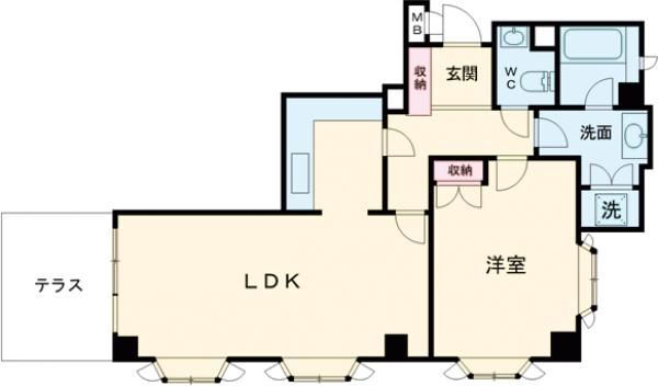 藤和青葉台コープ 1階 1LDK 賃貸物件詳細