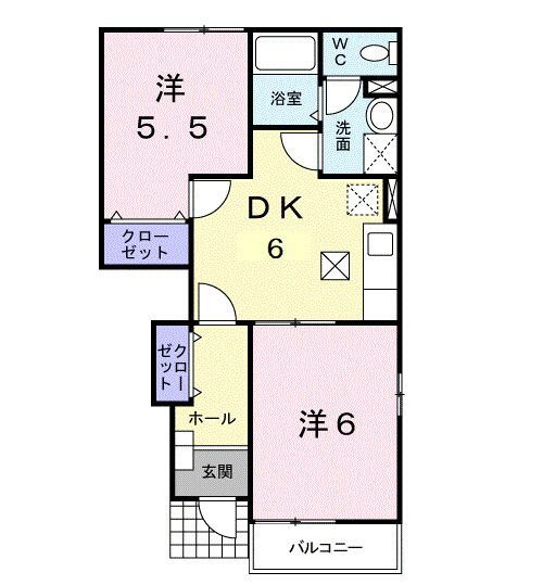 山口県宇部市厚南中央４ 宇部駅 2DK アパート 賃貸物件詳細
