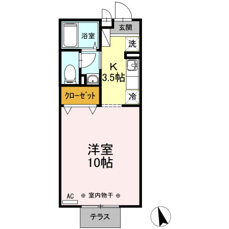 山梨県甲府市上阿原町 南甲府駅 1K アパート 賃貸物件詳細