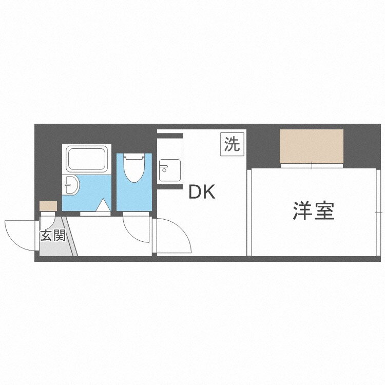 北海道札幌市豊平区中の島二条３ 中の島駅 1DK マンション 賃貸物件詳細