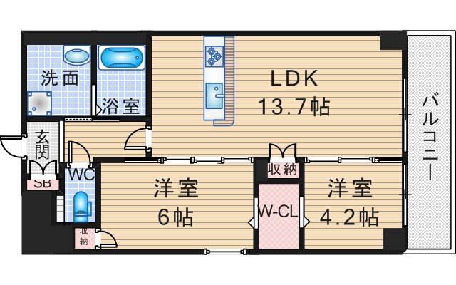 大阪府豊中市本町４ 豊中駅 2LDK マンション 賃貸物件詳細