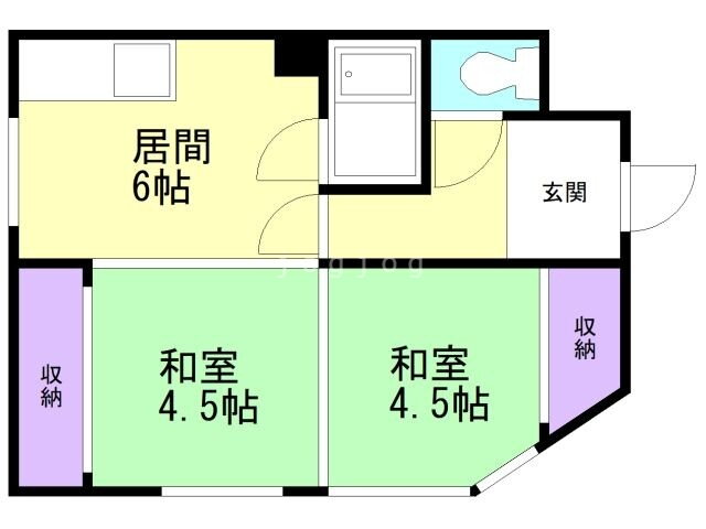 北海道旭川市東光十条２ 2DK アパート 賃貸物件詳細