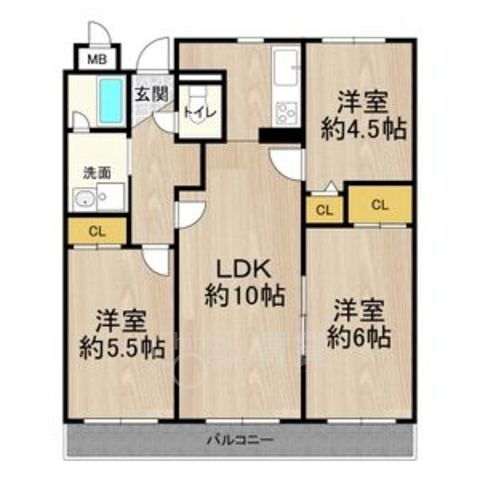 マンション・フォルツーナ 3階 3LDK 賃貸物件詳細