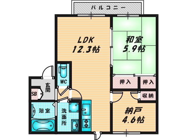 大阪府東大阪市菱屋東１ 河内花園駅 1SLDK アパート 賃貸物件詳細
