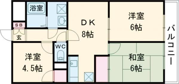 奈良県大和高田市大字市場 尺土駅 3DK マンション 賃貸物件詳細