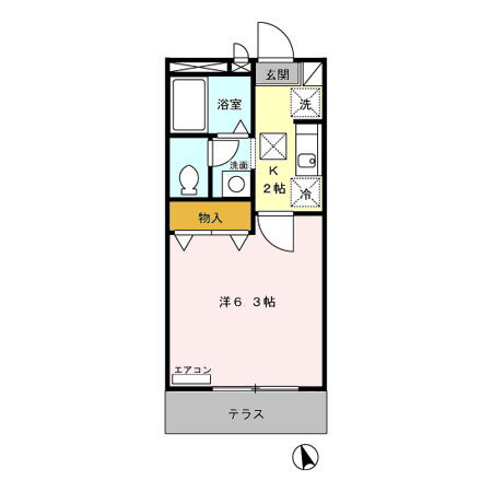 東京都小平市上水新町３ 鷹の台駅 1K アパート 賃貸物件詳細