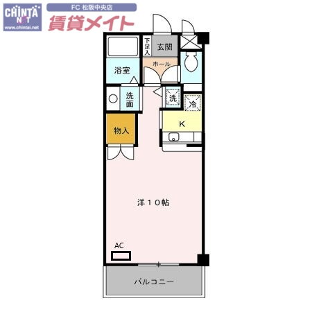 三重県松阪市中央町 松阪駅 1K アパート 賃貸物件詳細