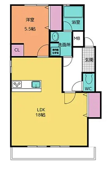 ハイツ高御堂　Ｃ棟 1階 1LDK 賃貸物件詳細