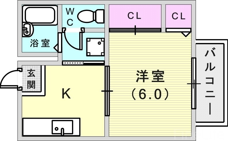兵庫県神戸市中央区中山手通７ 神戸駅 1K アパート 賃貸物件詳細