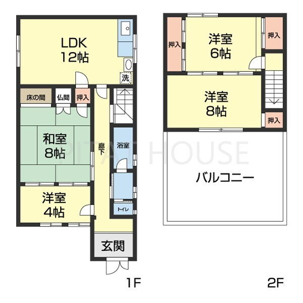 和歌山県和歌山市三葛 紀三井寺駅 4LDK 一戸建て 賃貸物件詳細