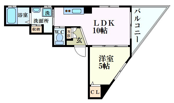 広島県広島市中区寺町 寺町駅 1LDK マンション 賃貸物件詳細