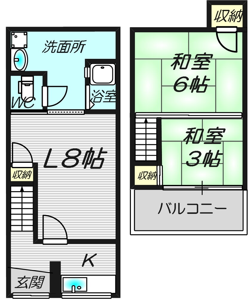 兵庫県宝塚市中野町 小林駅 2LDK 一戸建て 賃貸物件詳細