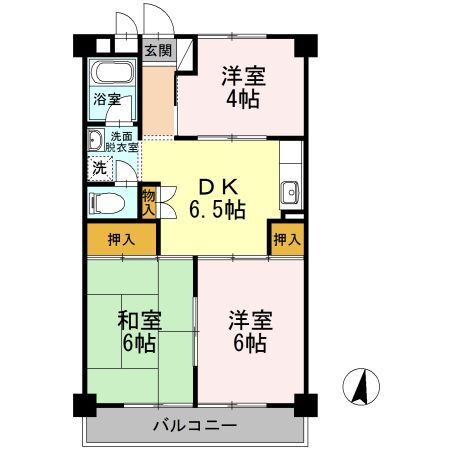 長瀬第一マンション 4階 3DK 賃貸物件詳細