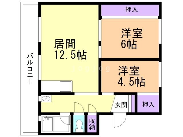 ビレッジハウス　栗沢１号棟 1階 2LDK 賃貸物件詳細