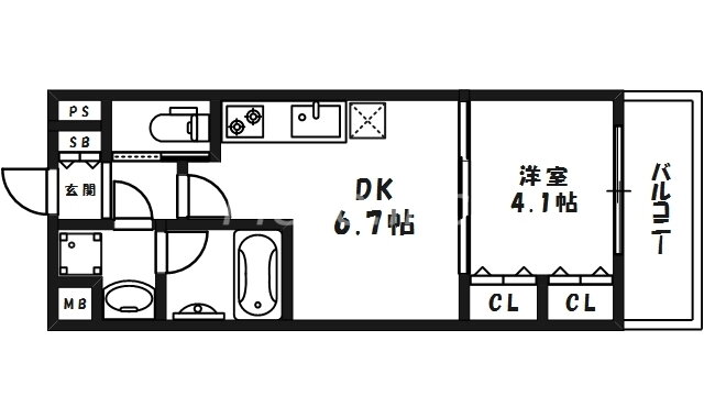 プレジオ中津 9階 1DK 賃貸物件詳細