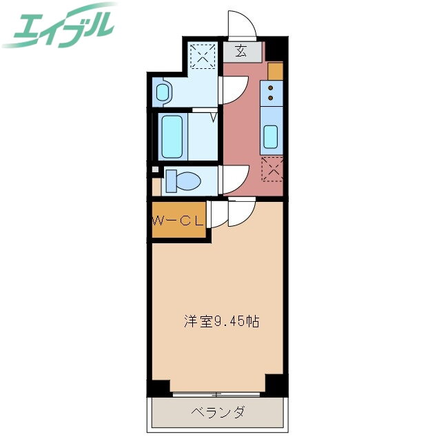 三重県四日市市西新地 近鉄四日市駅 1K マンション 賃貸物件詳細