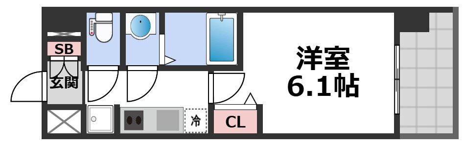 プレサンス東小橋エレディータ 9階 1K 賃貸物件詳細
