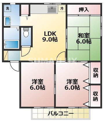 熊本県熊本市東区小山５ 武蔵塚駅 3LDK アパート 賃貸物件詳細